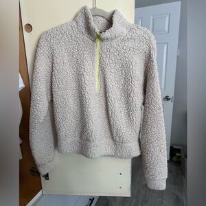 Wild Fable Cream/Light Beige Sherpa Style Quarter Zip